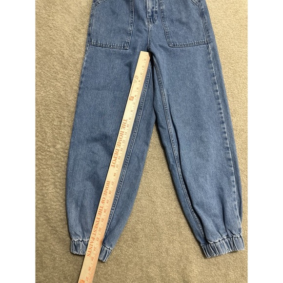 Urban Outfitters BDG 100% Cotton Denim Joggers Size 24 Oversized Elastic Waist - Picture 2 of 6